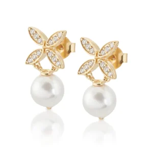 Ellipse mini pearl örhängen