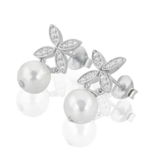 Ellipse mini pearl örhängen