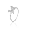 Petite papillion sparkling ring