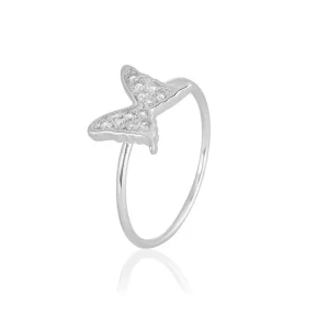 Petite papillion sparkling ring