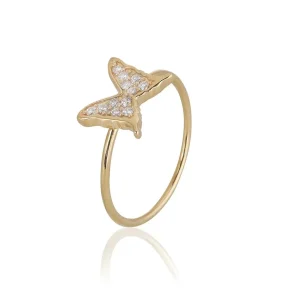 Petite papillion sparkling ring