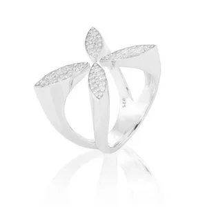 Sparkling ellipse ring